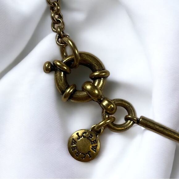 J. Crew Y2K Statement Necklace, Avant-Garde Blue Black Large Rhinestones - Picture 4 of 4